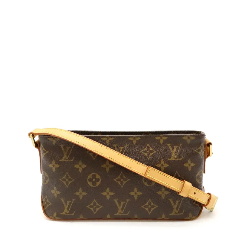 Ladies shoulder bag with minimalist design-Louis Vuitton Monogram Trotter Shoulder Bag M51240