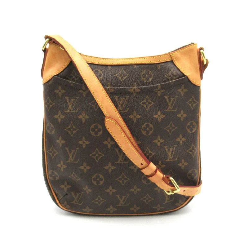 Ladies shoulder bag with compartments-Louis Vuitton Odeon PM Shoulder Bag Brown M56390