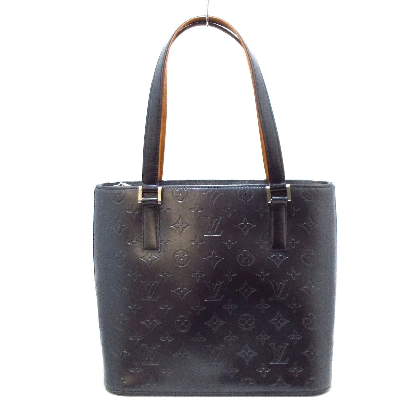 Ladies tote bag with silver hardware-Louis Vuitton Stockton  Leather Tote Bag (Pre-Owned)