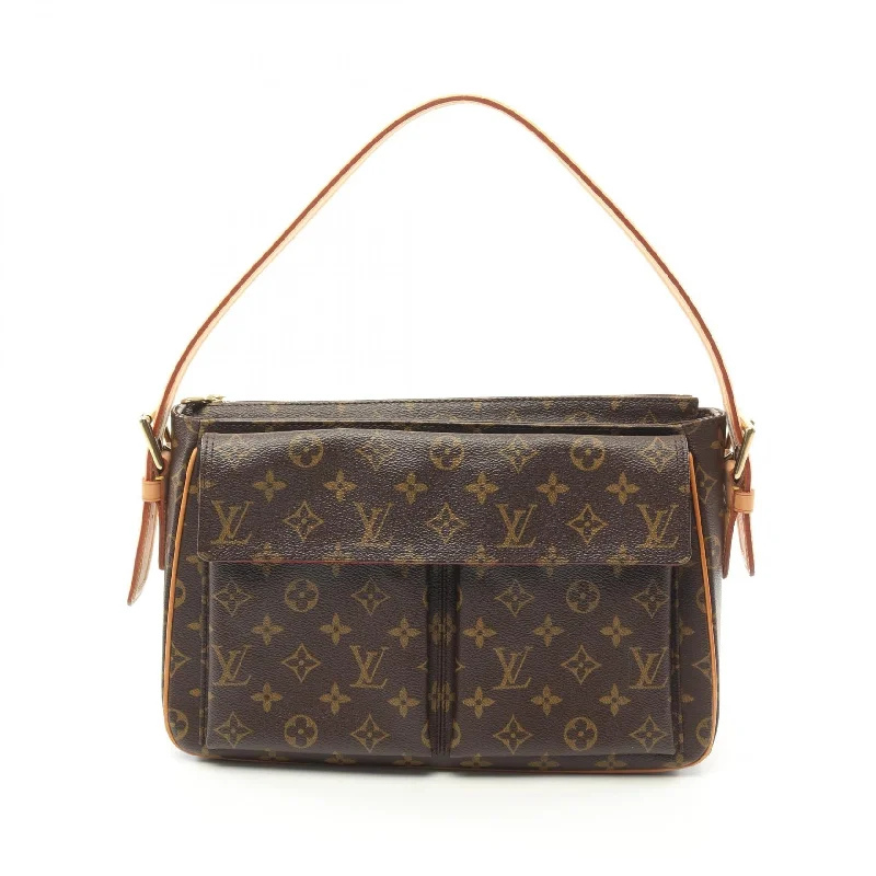 Ladies shoulder bag with foldover flap-Louis Vuitton Vivacite GM Shoulder Bag Monogram