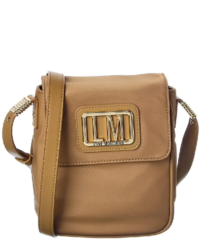 Ladies crossbody bag for beach trips-Love Moschino Logo Nylon Crossbody