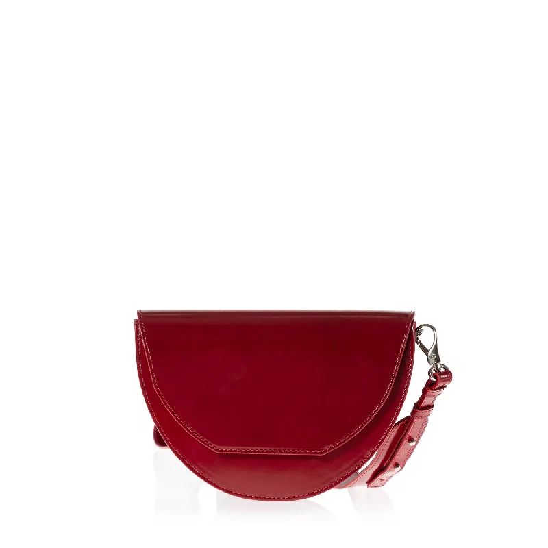 ladies handbags with chain straps-Lune Saddle Bag (Red Box)