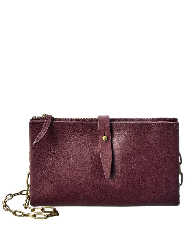 Ladies crossbody bag in trendy shapes-Madewell Transport Accordion Leather Crossbody