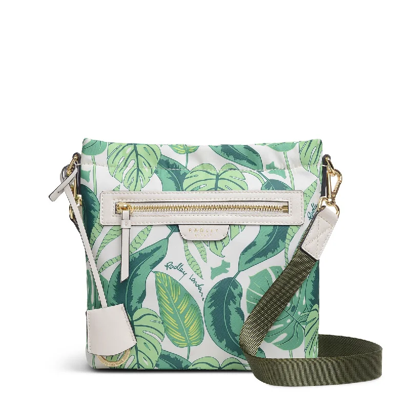 Ladies crossbody bag with pearl strap-Maple Cross Radley Palm - Small Zip Top Crossbody