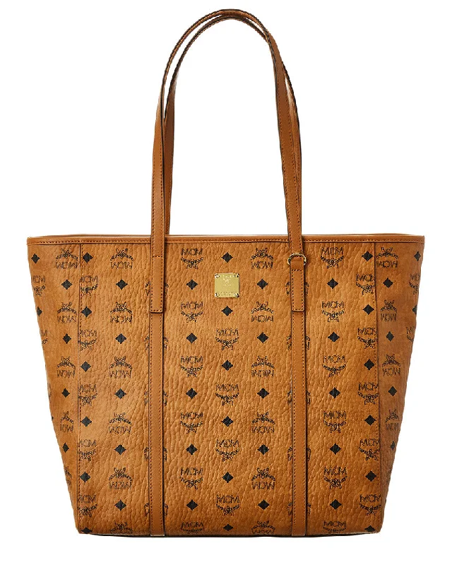 Ladies tote bag waterproof-MCM Toni Medium Visetos Shopper Tote