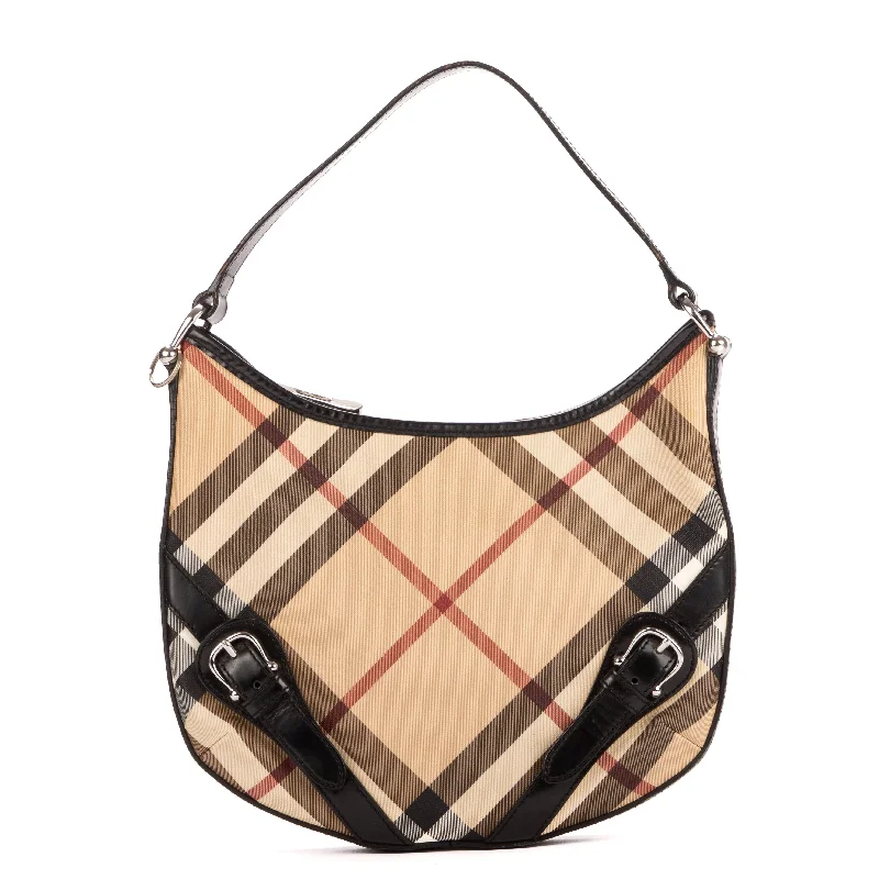 Ladies shoulder bag with boxy shape-Medium Hobo