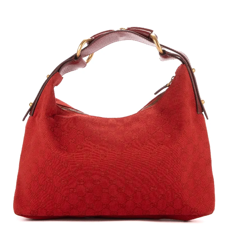 Ladies shoulder bag for commuters-Medium Horsebit Hobo