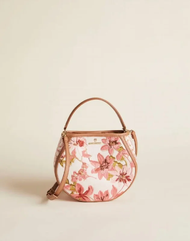 Ladies crossbody bag with leather tassel-Mila Crossbody Bag In Garden House Floral