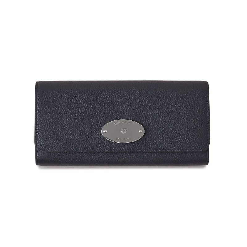 ladies wallet for evening outfits-Mulberry Continental Plaque Wallet