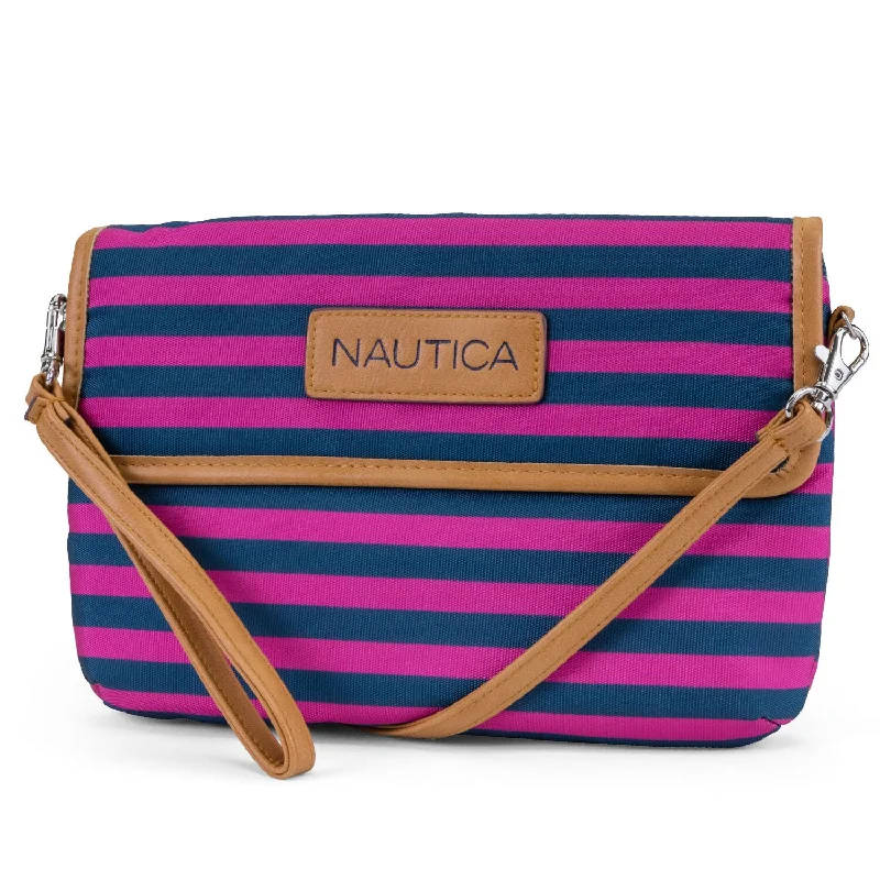 ladies wallet with velcro strap-Nautica Womens Nylon Mini Wallet