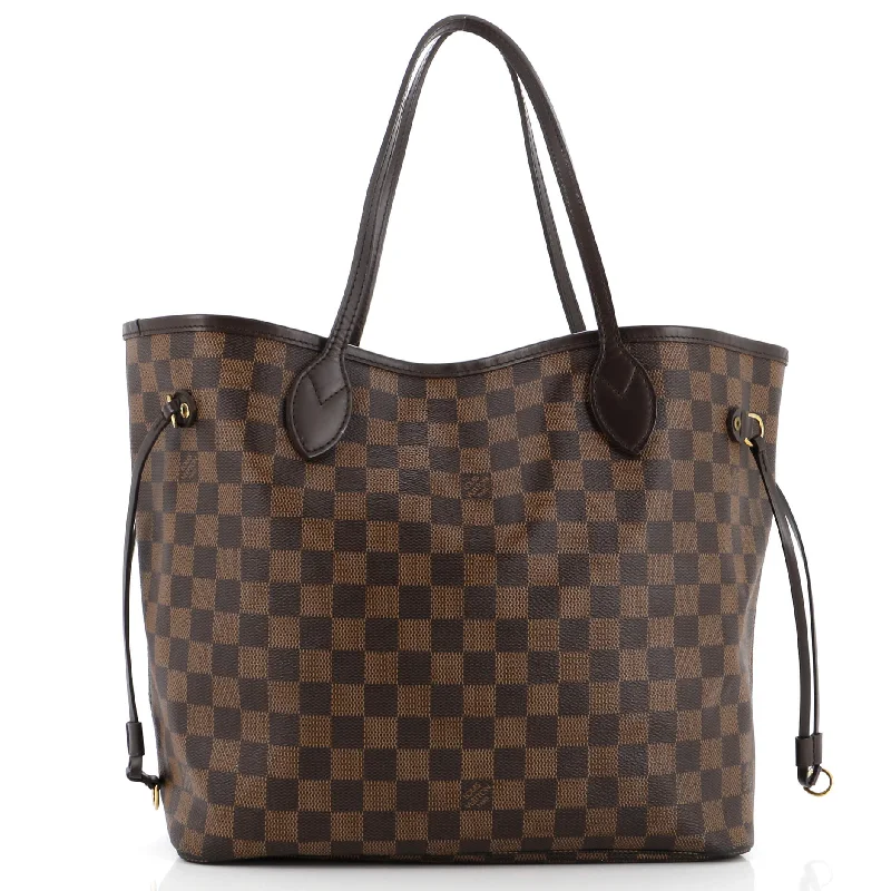 Ladies tote bag for students-Neverfull NM Tote Damier MM