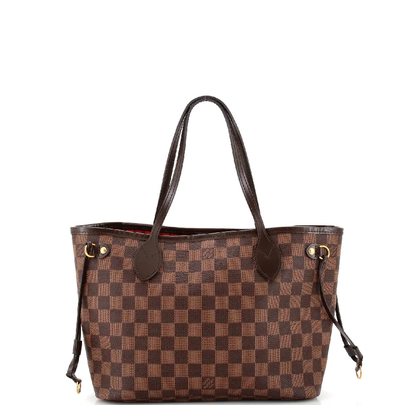 Ladies tote bag for coffee lovers-Neverfull NM Tote Damier PM