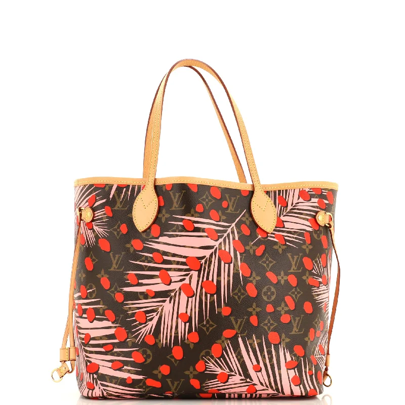 Ladies tote bag for pool-Neverfull NM Tote Limited Edition Monogram Jungle Dots MM