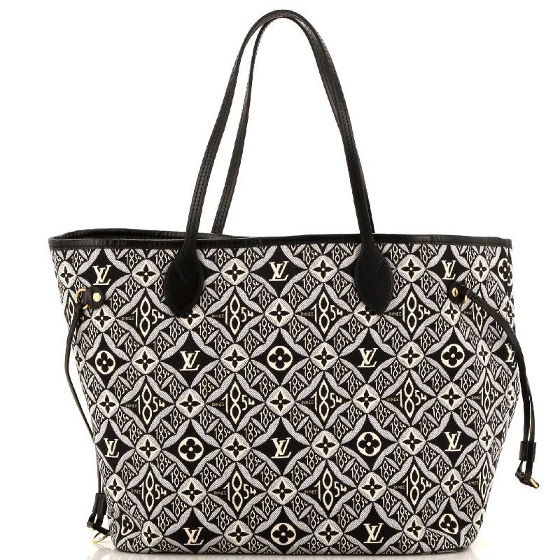 Ladies tote bag trendy-Neverfull NM Tote Limited Edition Since 1854 Monogram Jacquard MM