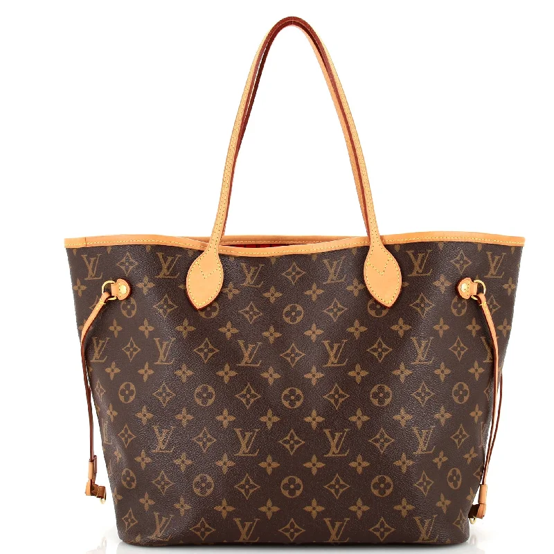 Ladies tote bag for short trips-Neverfull NM Tote Monogram Canvas MM