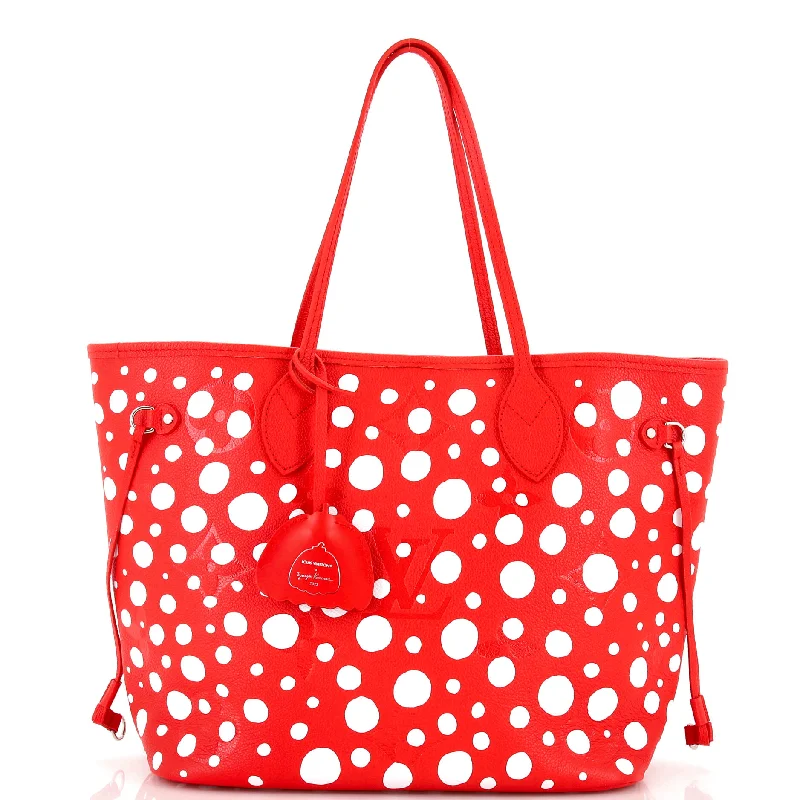 Ladies tote bag with RFID protection-Neverfull NM Tote Yayoi Kusama Infinity Dots Monogram Empreinte Giant MM