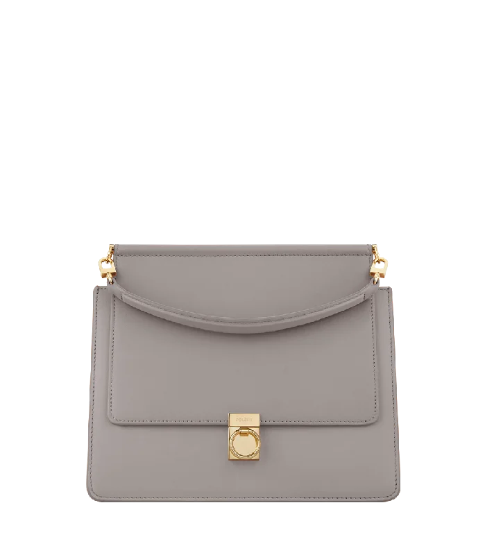 ladies handbags for evening parties-Numéro Sept - Smooth Grey