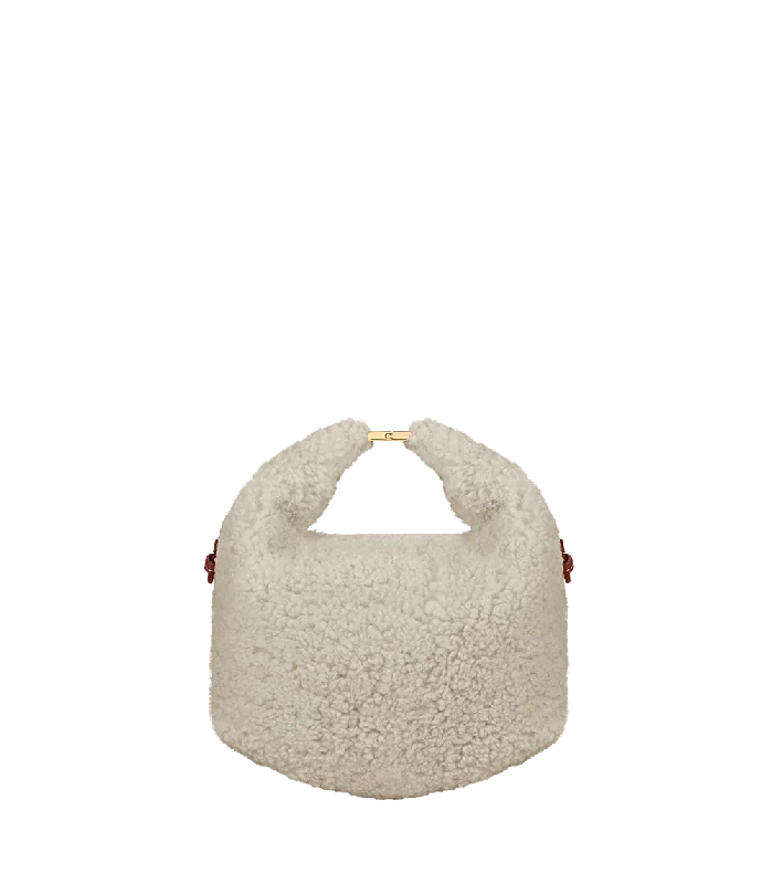 ladies handbags amber color-Béri - Ecru Shearling