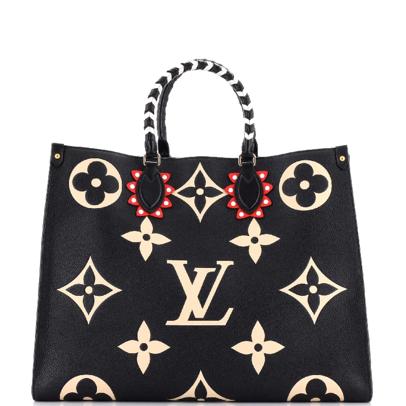 Ladies tote bag for countryside-OnTheGo Tote Limited Edition Crafty Monogram Empreinte Giant GM