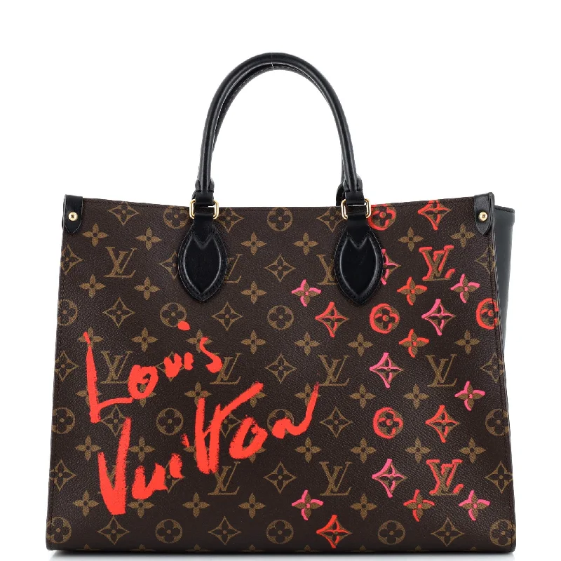 Ladies tote bag for beach-OnTheGo Tote Limited Edition Fall in Love Monogram Canvas MM