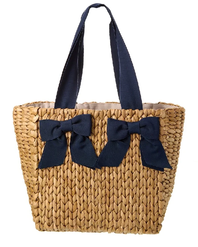 Ladies tote bag hard leather-Pamela Munson Petite Isla Bahia Bow Tote