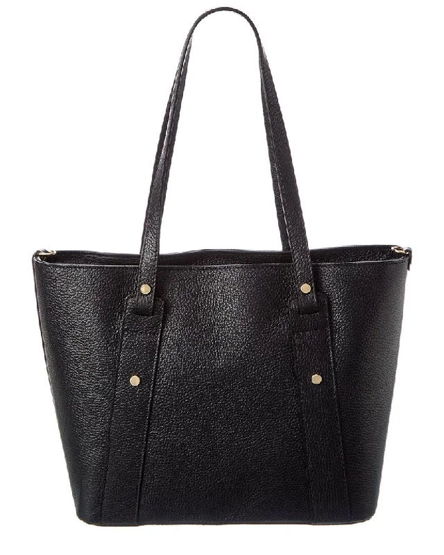 Ladies tote bag with book storage-Persaman New York Amiee Leather Tote