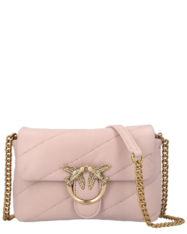 Ladies crossbody bag for young professionals-PINKO Leather Crossbody