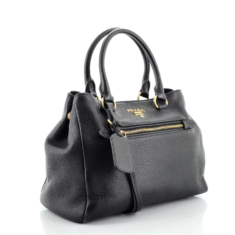 Ladies tote bag with cycling accessories-Prada Front Pocket Convertible Tote Vitello Daino Medium