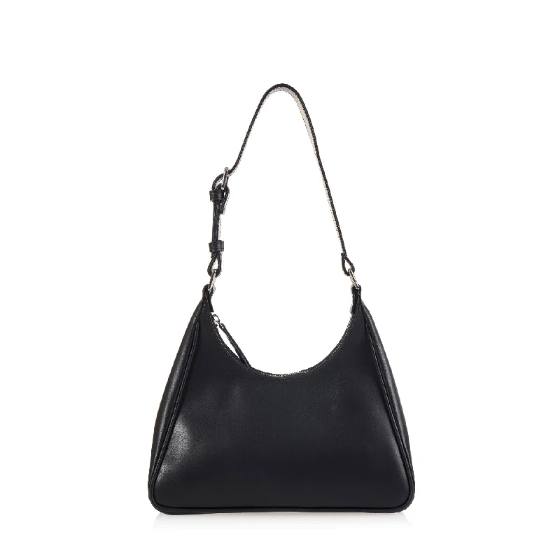 ladies handbags durable suede-Prism Hobo (Black Leather)