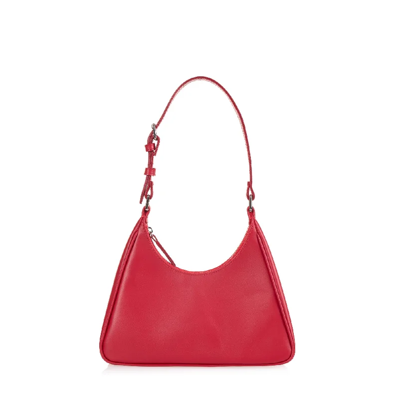 ladies handbags with beaded details-Prism Hobo (Red Leather)