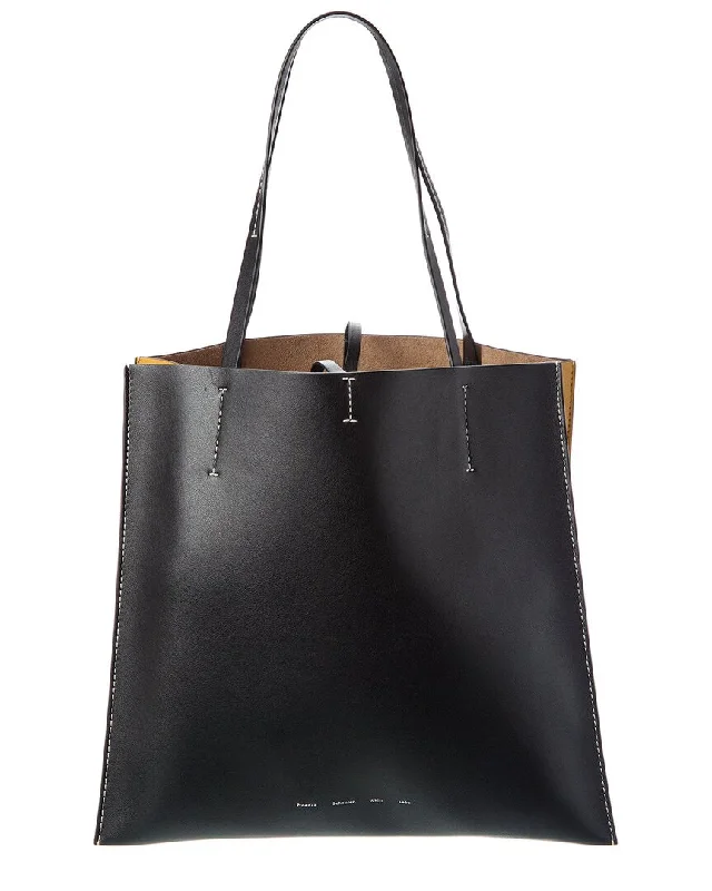 Ladies tote bag for dog walking-Proenza Schouler Twin Leather Tote