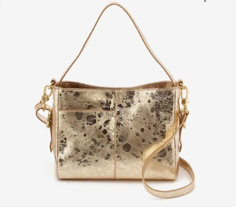 Ladies crossbody bag with net pockets-Render Small Crossbody In Gilded Marble