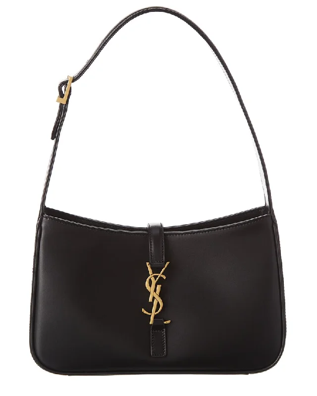 Ladies shoulder bag with chain fringe-Saint Laurent Le 5 À 7 Smooth Leather Hobo Bag