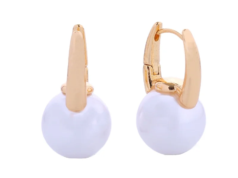 ladies handbags for shopping-SJE310571 14K Pearl Drop Earrings