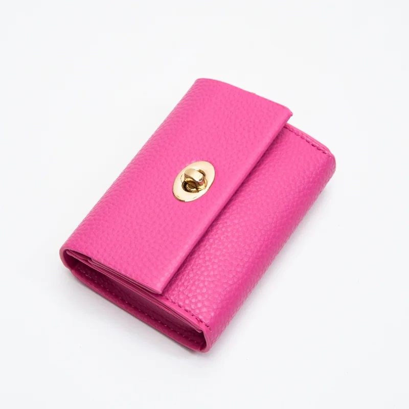 ladies wallet with fold-out section-TG10569 Penny Twist Lock Pebble Wallet