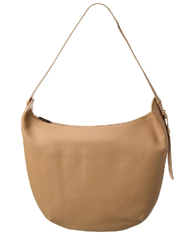 Ladies shoulder bag for festivals-The Row Allie N/S Leather Hobo Bag