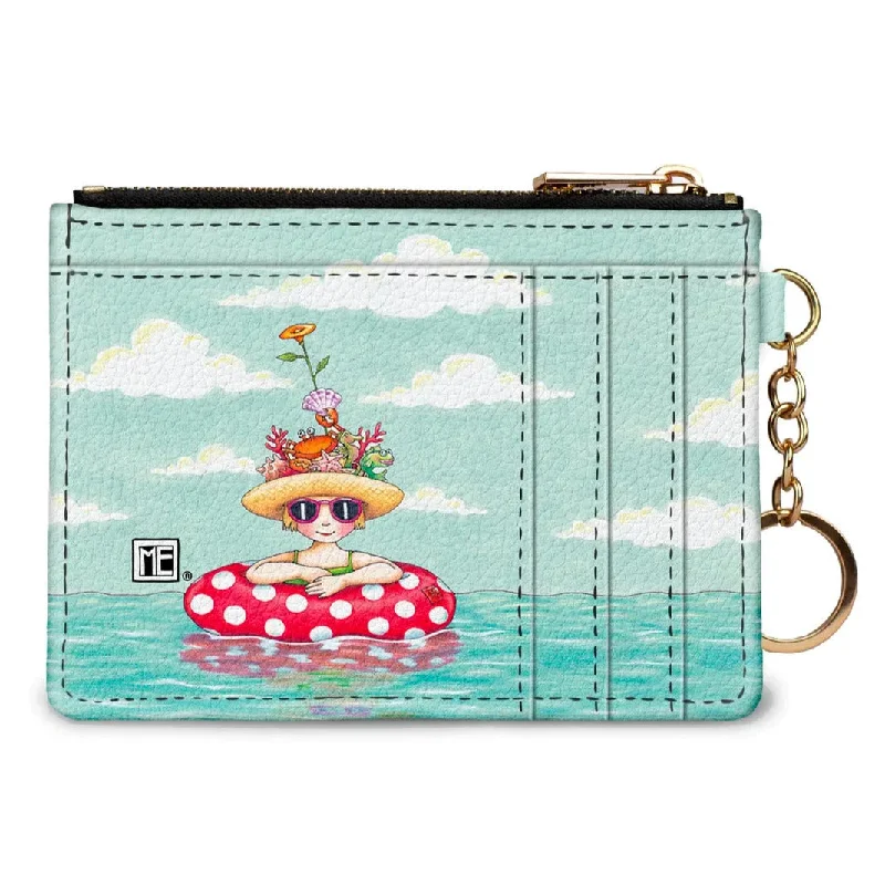 ladies wallet in pastel pink-This Is The Life Key Chain Wallet