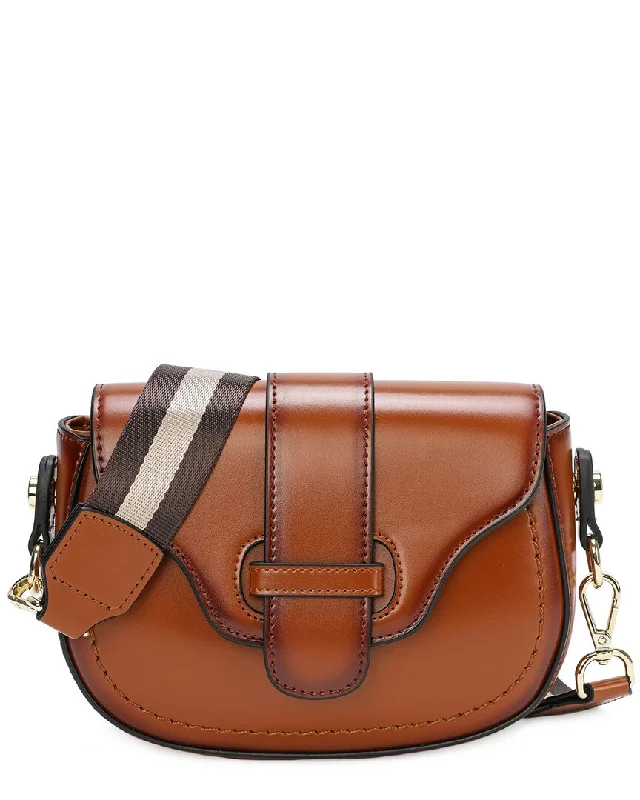 Ladies crossbody bag in lightweight suede-Tiffany & Fred Leather Crossbody