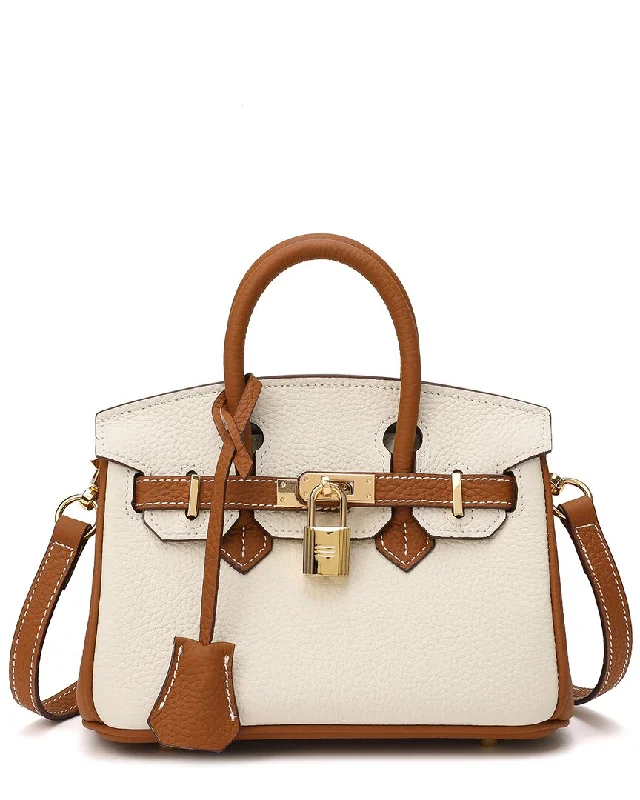 Ladies shoulder bag for commuters-Tiffany & Fred Leather Top Handle Shoulder Bag