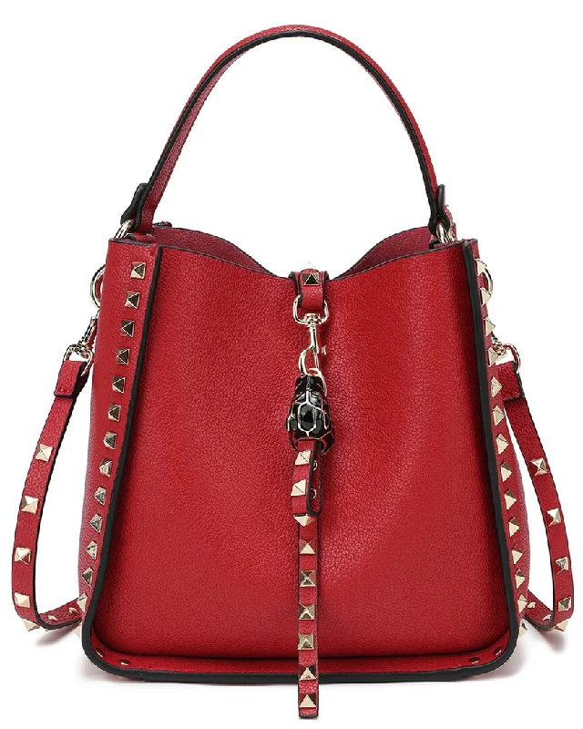 Ladies shoulder bag with barrel shape-Tiffany & Fred Paris Full-Grain Leather Hobo Bag