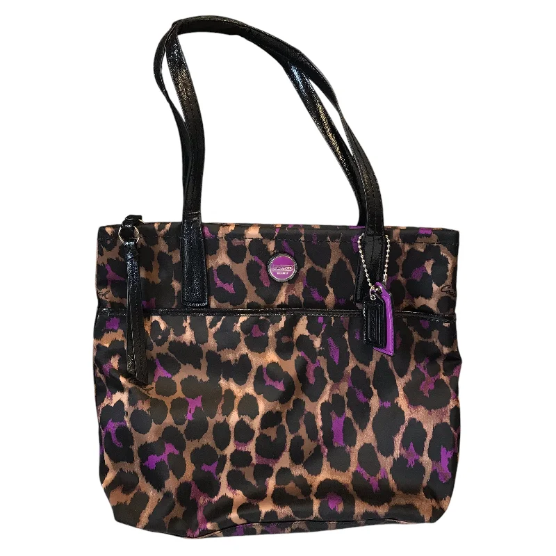 Ladies tote bag for knitting-Tote Designer By Coach In Animal Print, Size:Small