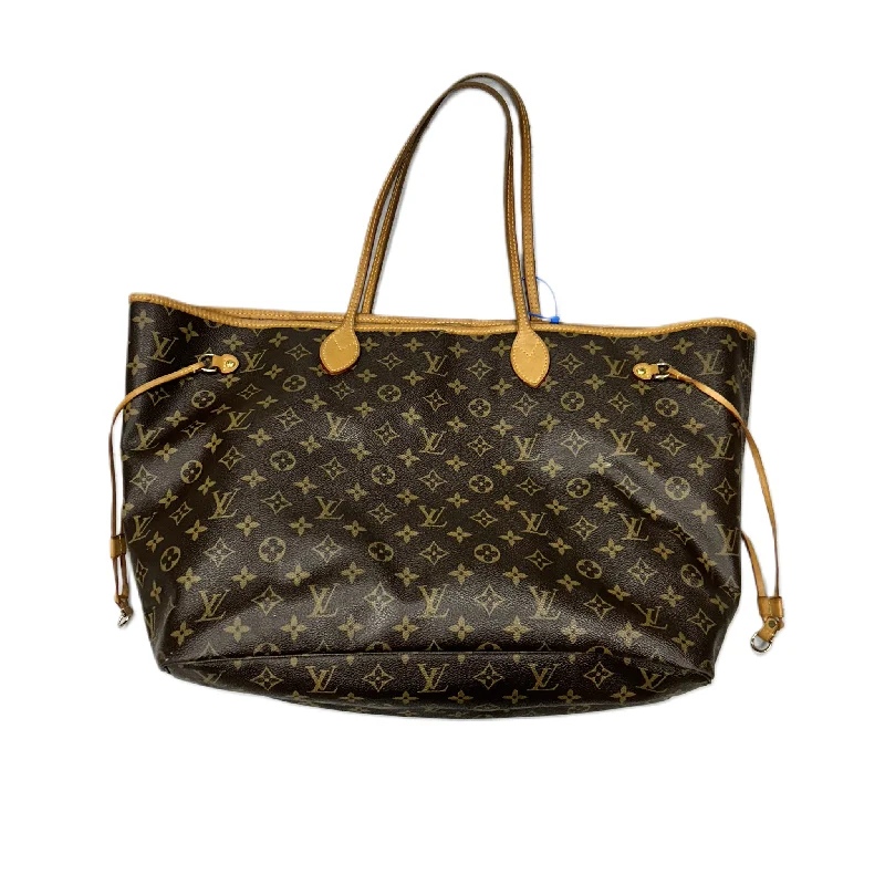 Ladies tote bag with business card holder-Tote Luxury Designer By Louis Vuitton, Size: Large