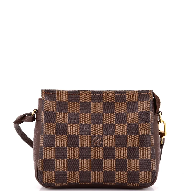 Ladies shoulder bag with ruched design-Trousse Make Up Bag Damier