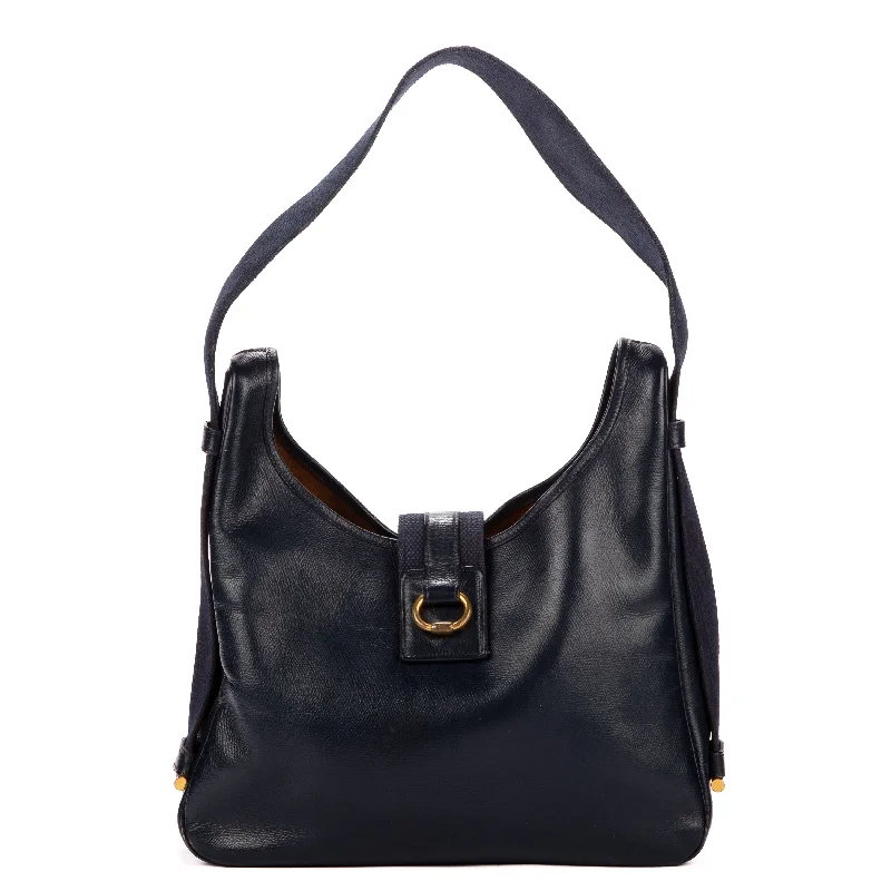 Ladies shoulder bag in charcoal grey-Tsako