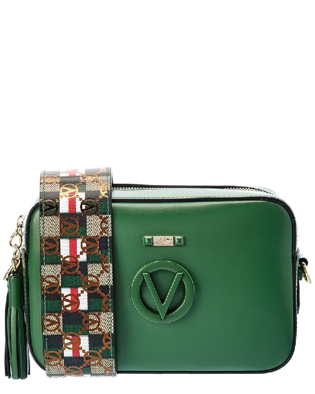 Ladies crossbody bag with waterproof lining-Valentino by Mario Valentino Babette Rope Guitar Leather Crossbody