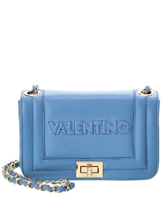 Ladies shoulder bag for sightseeing-Valentino by Mario Valentino Beatriz Embossed Leather Shoulder Bag