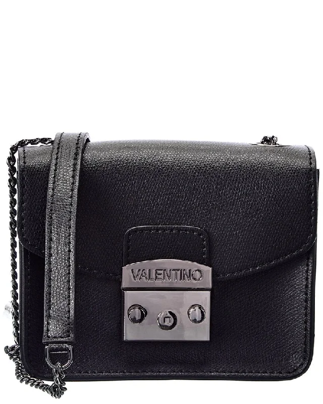 Ladies crossbody bag with textured finish-Valentino by Mario Valentino Bijou Bonbonniere Leather Crossbody