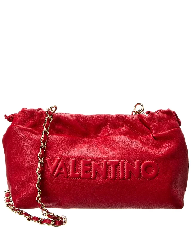 Ladies crossbody bag with snap lock-Valentino by Mario Valentino Cara Embossed Leather Crossbody