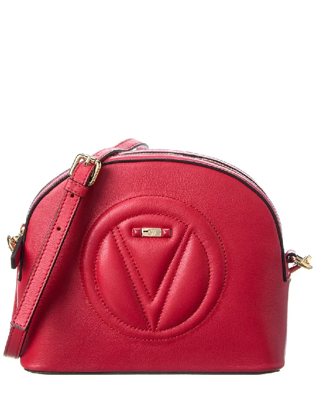 Ladies crossbody bag with top handle-Valentino by Mario Valentino Diana Signature Leather Crossbody