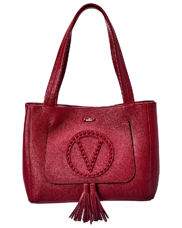 Ladies tote bag for sci-fi lovers-Valentino by Mario Valentino Estelle Rock Leather Tote